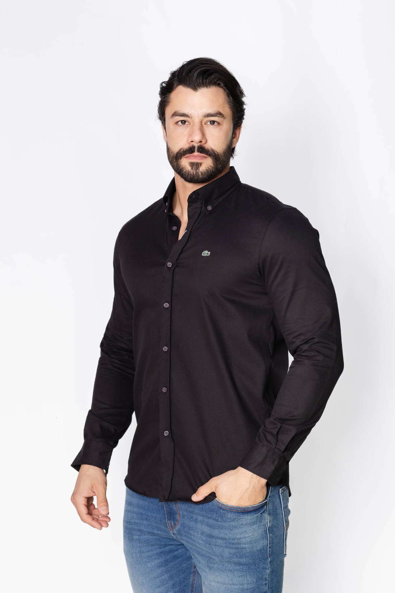 Camisa Lacoste preta